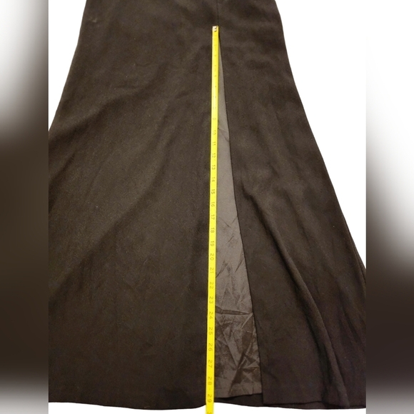 Aidan Mattox Maxi Long Sleeves Lace Bodice Evening Dress w/Slit Size 4 Black NWT - Picture 15 of 16